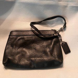 Coach Wristlet - Black Leather